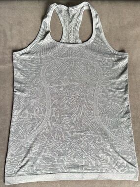 lululemon athletica Light Gray Jacquard Swiftly Racerback Tank